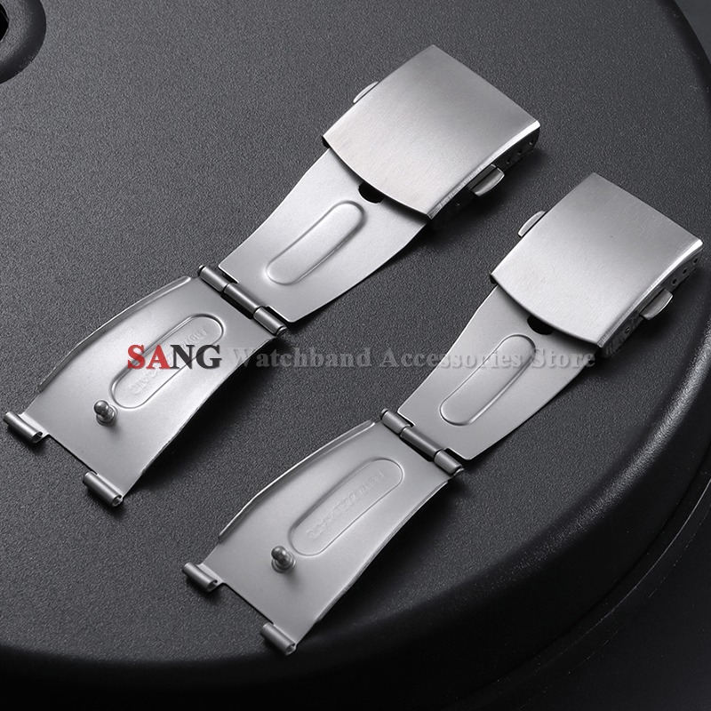 Jewelry Watches Silver - 12/14/16/18/20/22mm Paslanmaz Çelik Katlanır Toka Gümüş