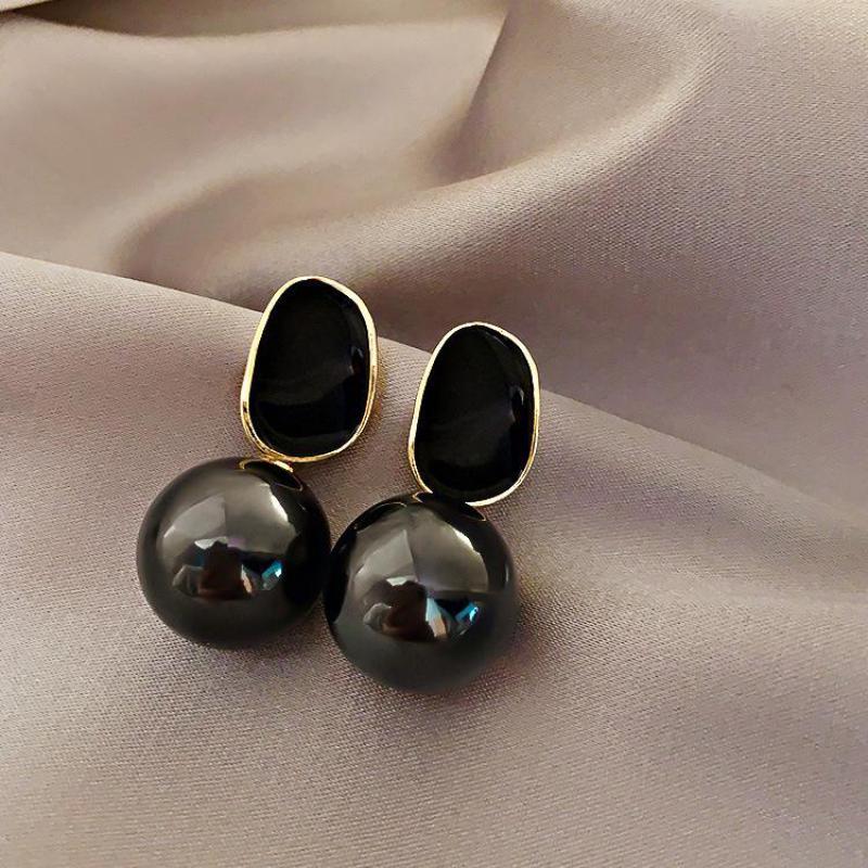 Pearl Stud Earrings - Büyük marka yüksek sınıf asil inci