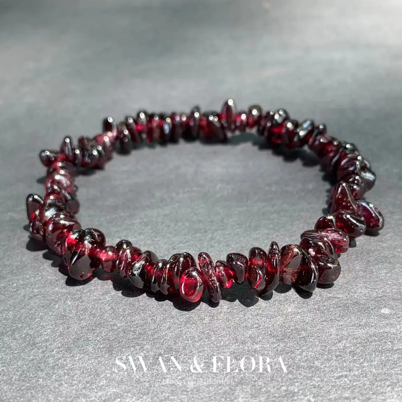 Gemstone Bracelet Healing - Doğal Garnet Bilezik Kadın Kristal Bilezik