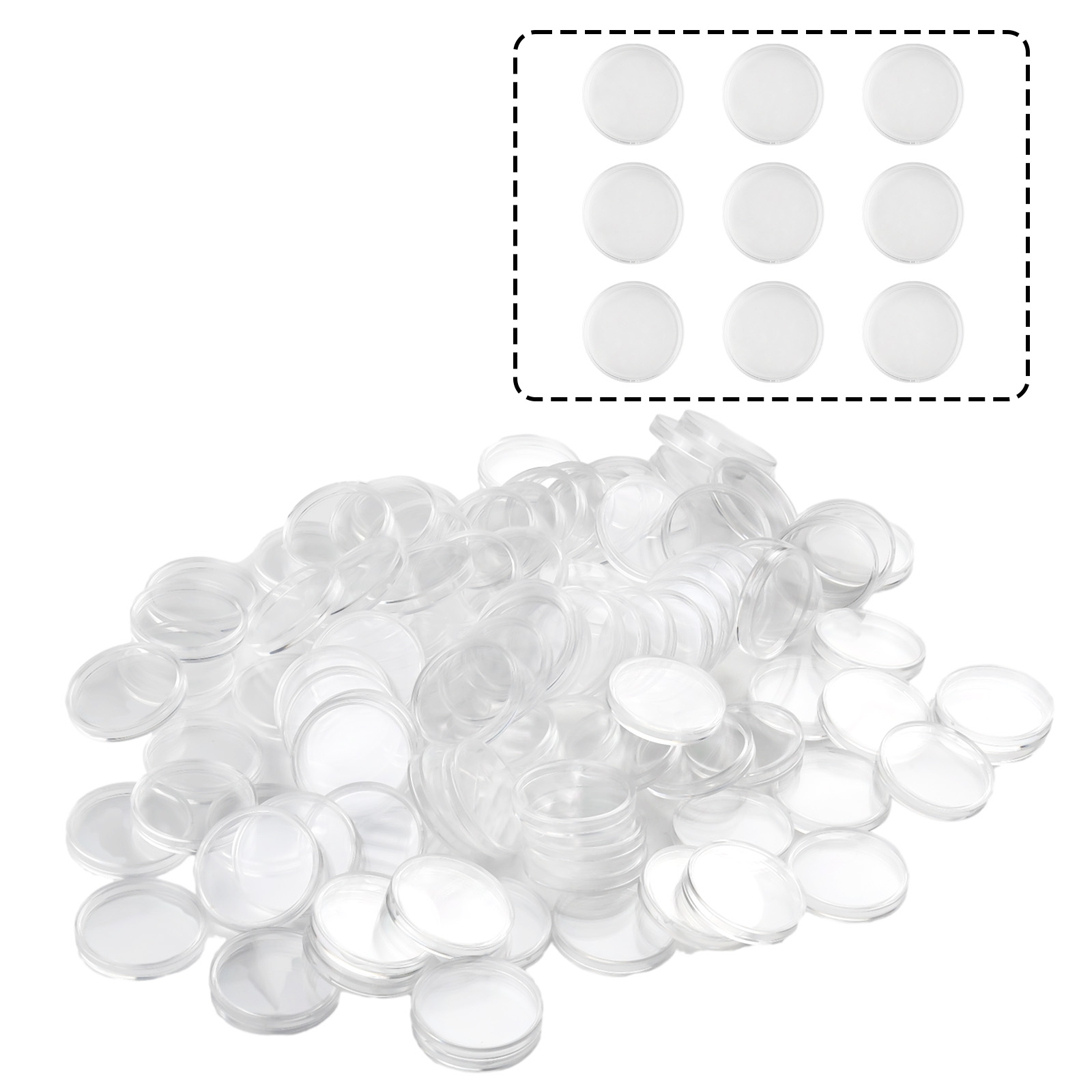 Collectors Coins Jewelry & Watches Of Smithtown Reviews - 100 Adet Şeffaf Plastik Yuvarlak Para