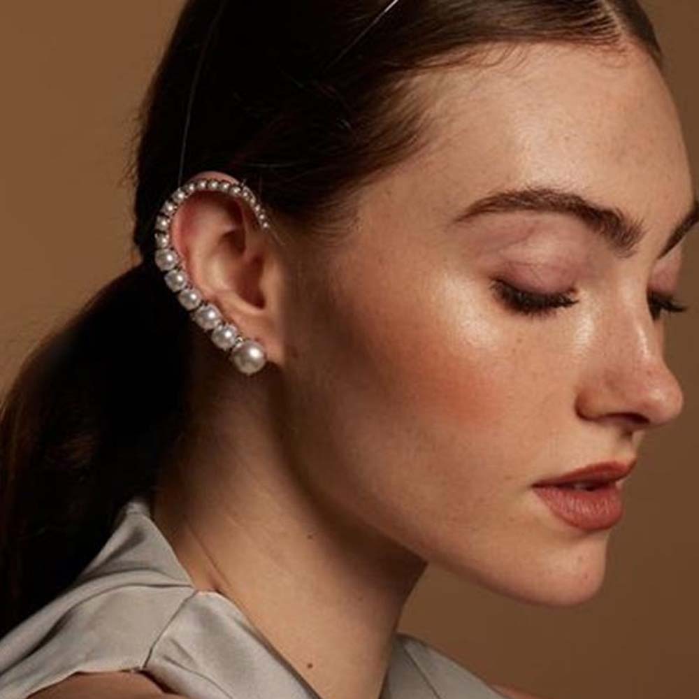 Pearl Stud Earrings - Stonefans inci kulak klipleri Piercing olmadan