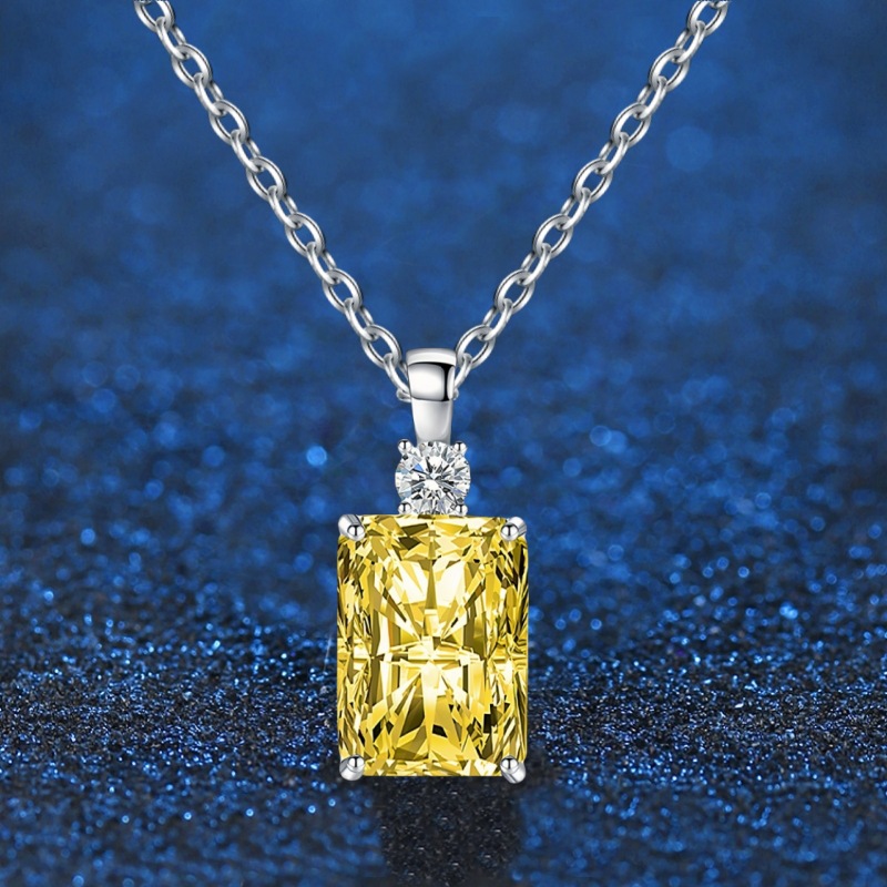 Crystal Choker Necklace - 100% 925 Ayar Gümüş Zümrüt Kesim