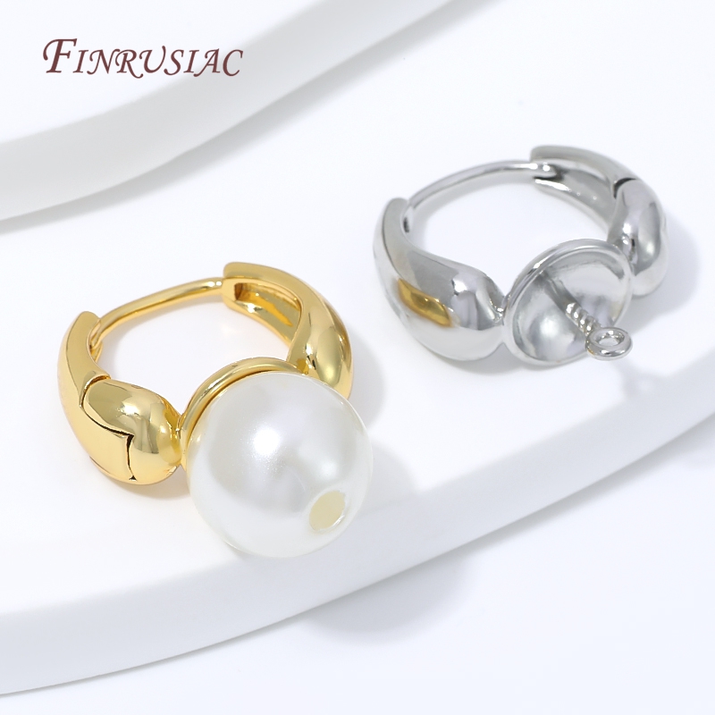 Pearl Stud Earrings - 18 Ayar Altın Kaplama Su Damlası