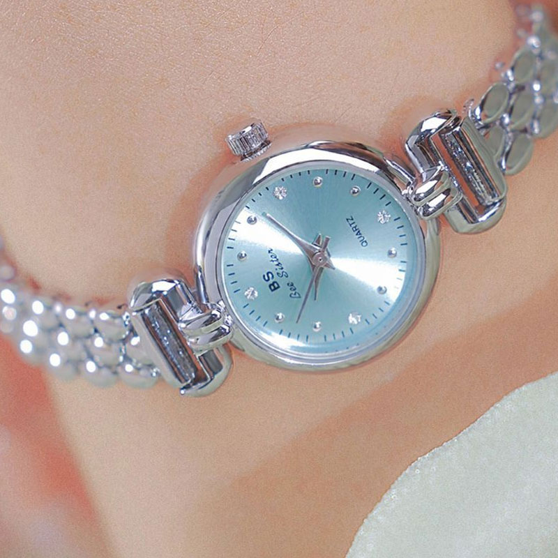 Jewelry Watches Silver - 2024 yeni lüks buz mavi gümüş