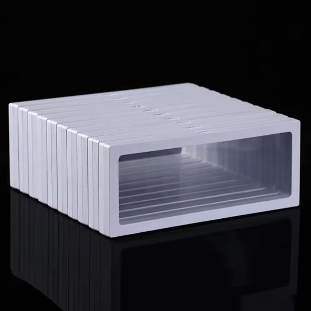 Jewelry And Watches Box - Beyaz 10 adet, Şeffaf Yüzer Çerçeveli