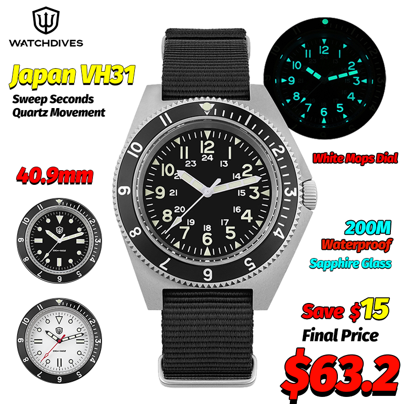 Jewelry And Watches Box - Watchdives WD1972 Kuvars İzle Safir Aydınlık