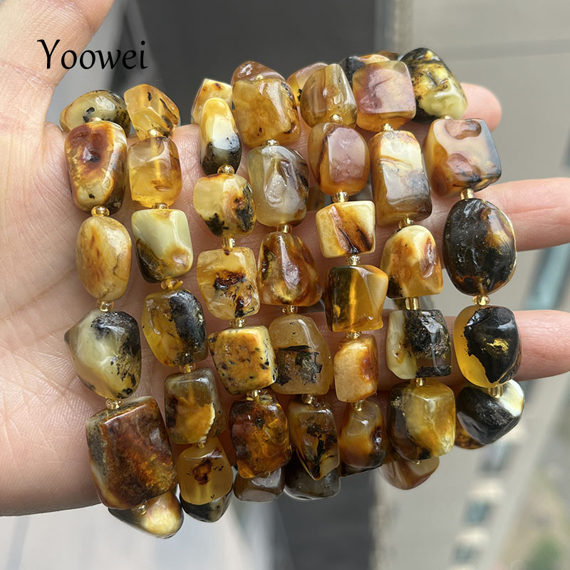 Gemstone Bracelet Healing - %100 Gerçek Kehribar Bileklikler Unisex Benzersiz