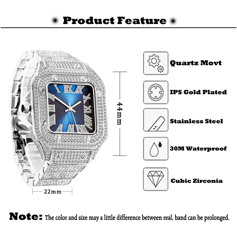 MISSFOX erkek saatler Hip Hop  - Jewelry And Watches Luxury Brand incelemesi ve fiyatı
