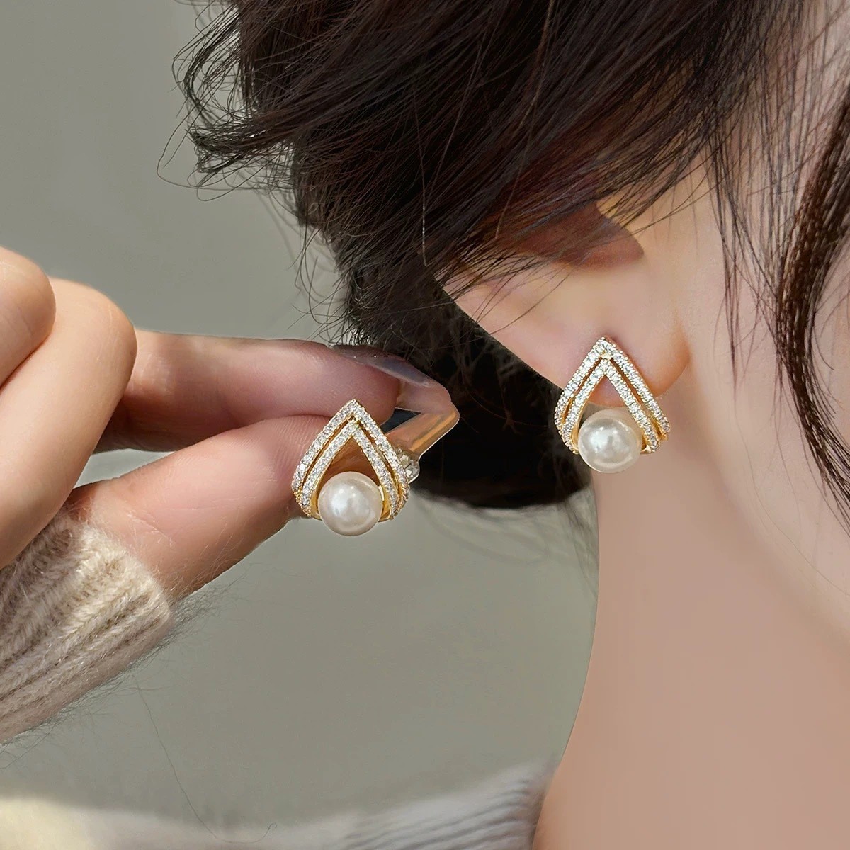 925 gümüş iğne kore moda şarap - Pearl Stud Earrings incelemesi ve fiyatı