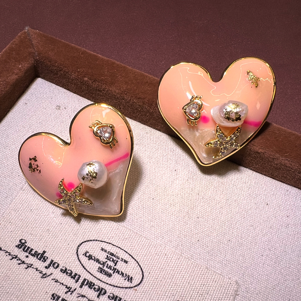 Yağlı boya resimli doğal inci  - Pearl Stud Earrings incelemesi ve fiyatı