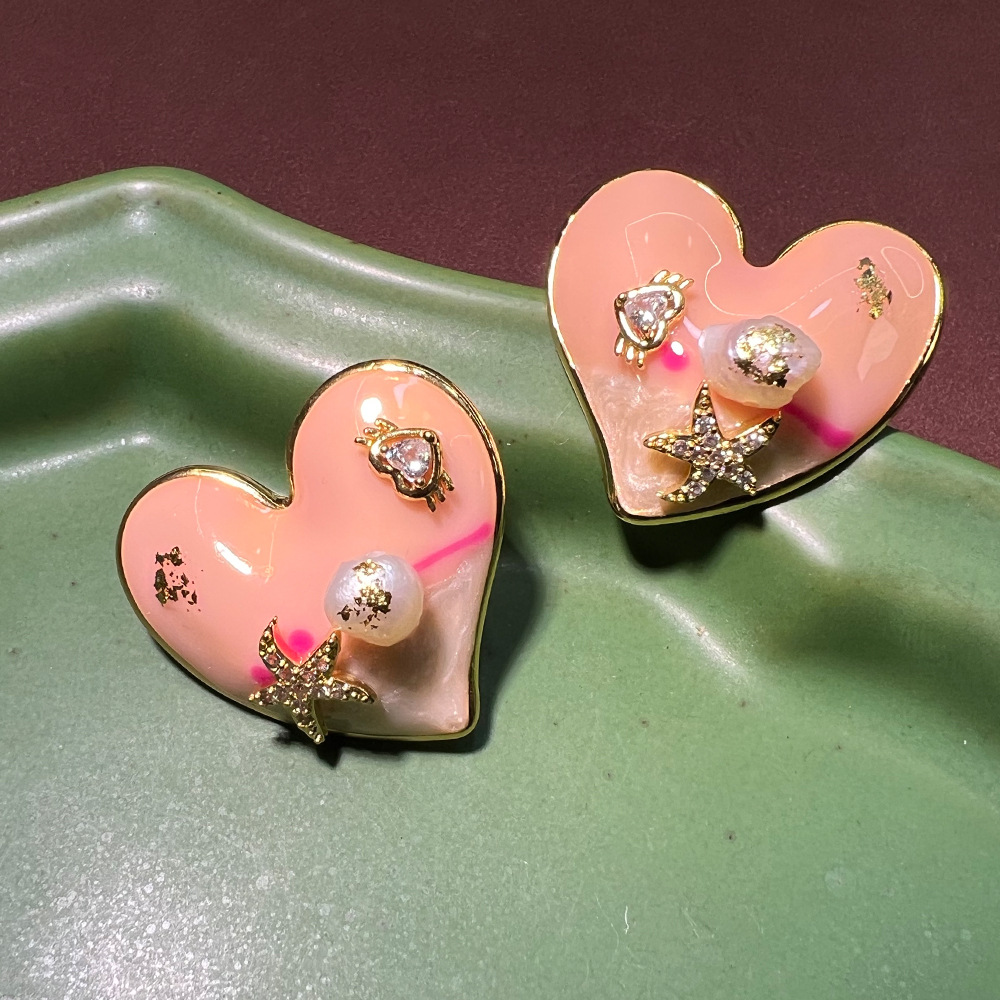 Yağlı boya resimli doğal inci  - Pearl Stud Earrings incelemesi ve fiyatı