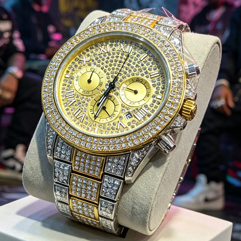 Logo Yok Gümüş Altın Tam Elmas - Jewelry And Watches Luxury Brand incelemesi ve fiyatı