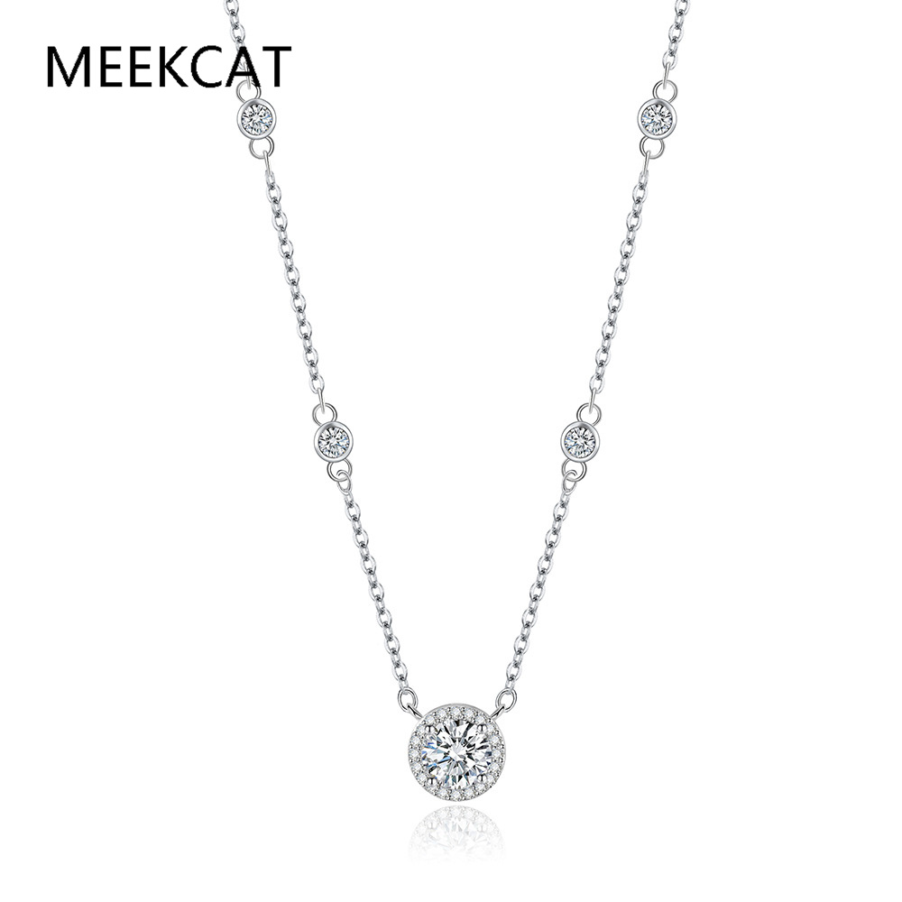 1/2/3CT Mozanit Kolye Kadınlar - Crystal Choker Necklace incelemesi ve fiyatı