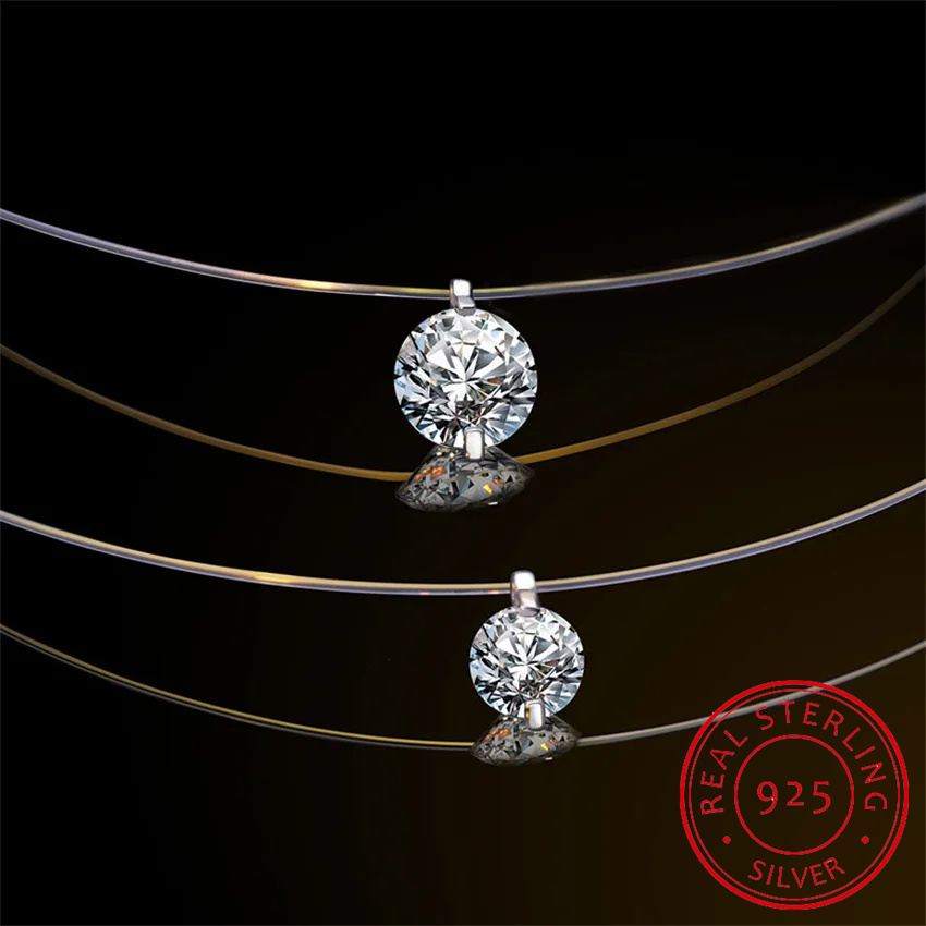 0.5-5CT Mozanit Kolye Kolye Ka - Crystal Choker Necklace incelemesi ve fiyatı