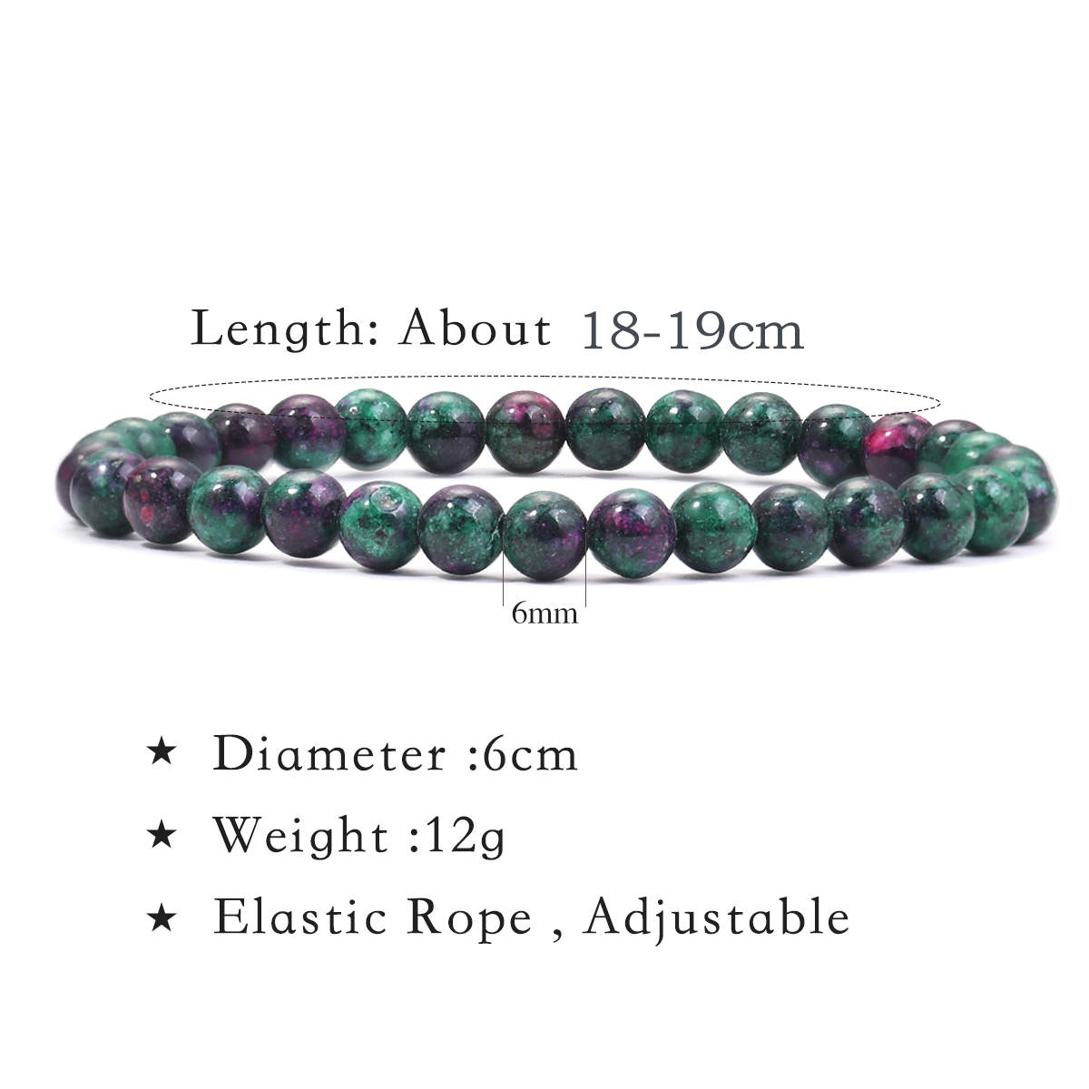 6mm Doğal Taş Bilezik Brune Ko - Gemstone Bracelet Healing incelemesi ve fiyatı