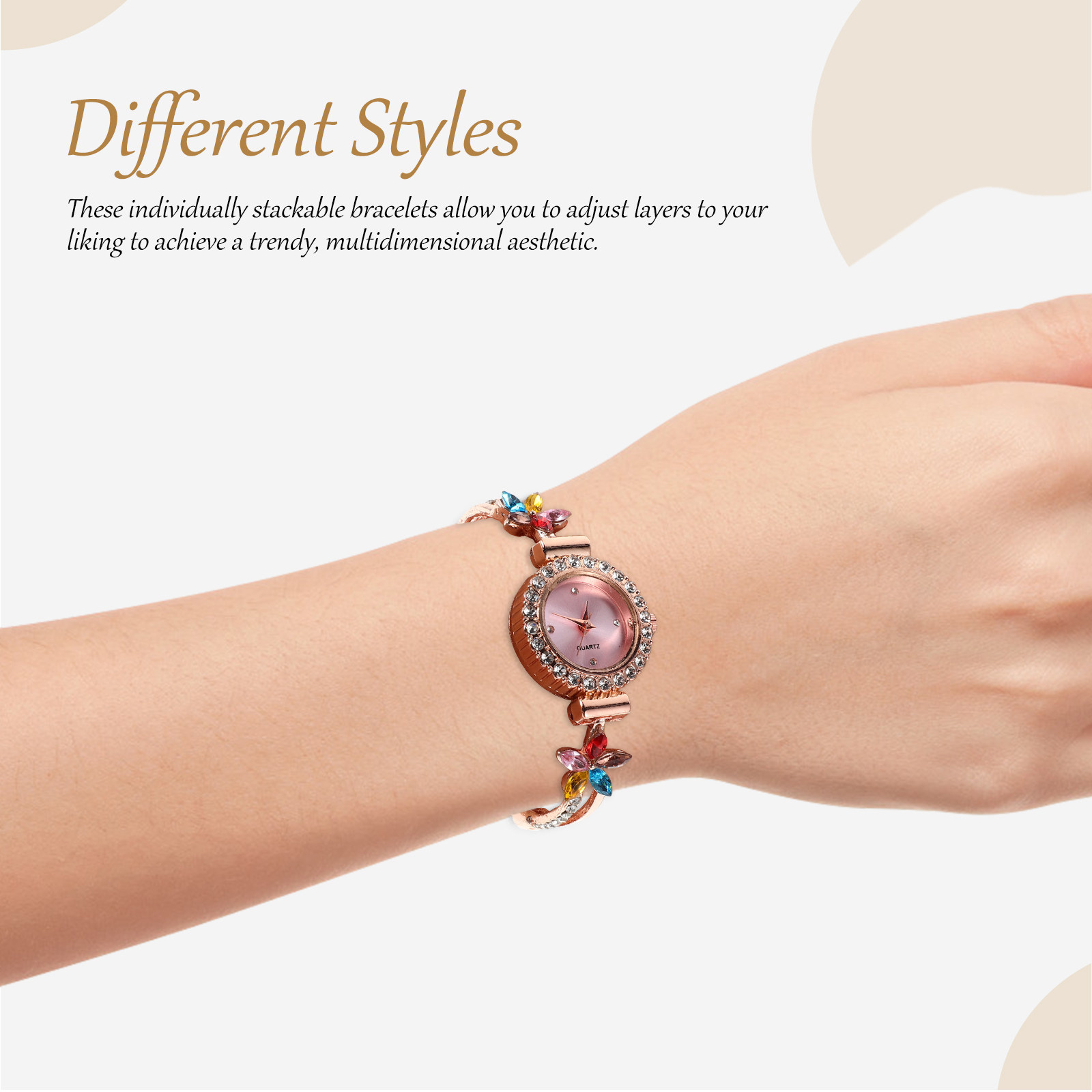 Kadın Kuvars Çiçekli Taşlı Bil - Jewels In Quartz Watches incelemesi ve fiyatı