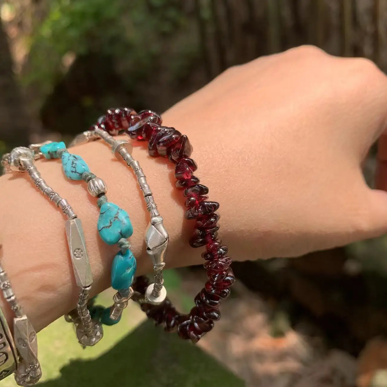 Doğal Garnet Bilezik Kadın Kri - Gemstone Bracelet Healing incelemesi ve fiyatı
