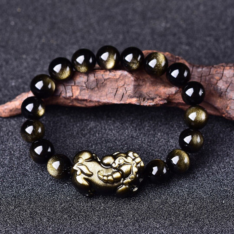 Doğal Altın Obsidyen Bilezik E - Gemstone Bracelet Healing incelemesi ve fiyatı