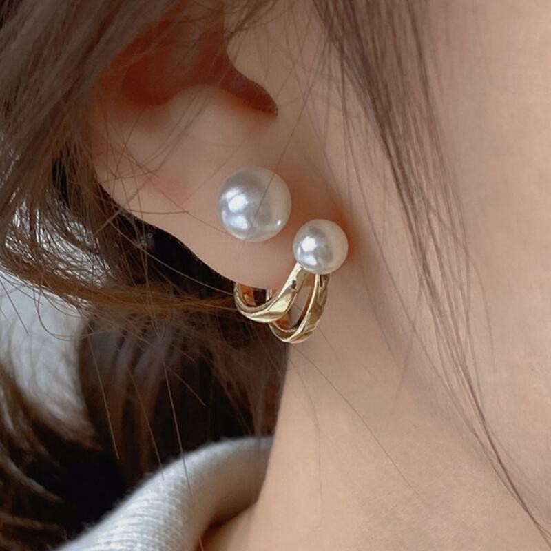 925 Gümüş Iğne Kore Moda Inci  - Pearl Stud Earrings incelemesi ve fiyatı