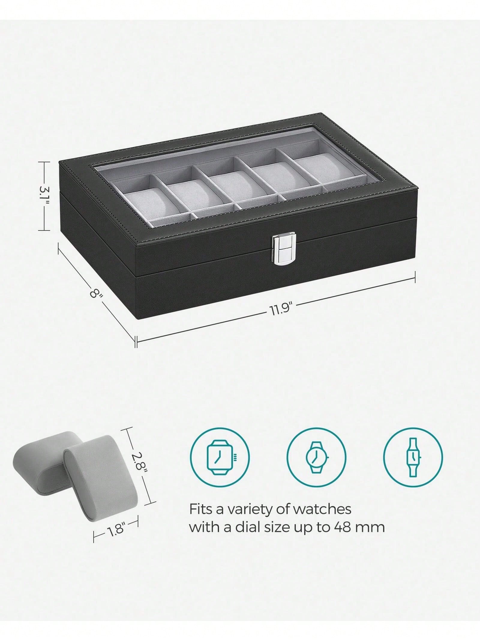 12 Yuvalı Kilitlenebilir Saat  - Jewelry And Watches Box incelemesi ve fiyatı