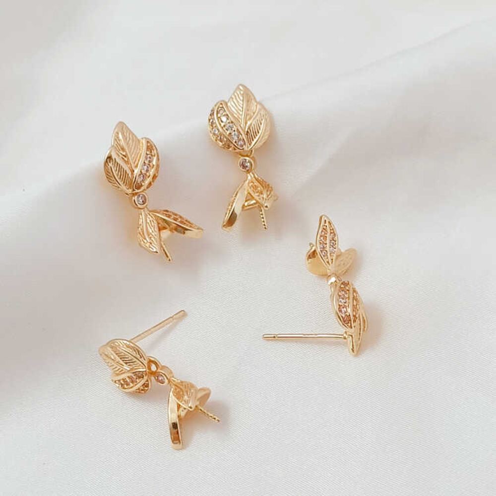 14K Mikro-zirkonyum Barok Fırç - Pearl Stud Earrings incelemesi ve fiyatı
