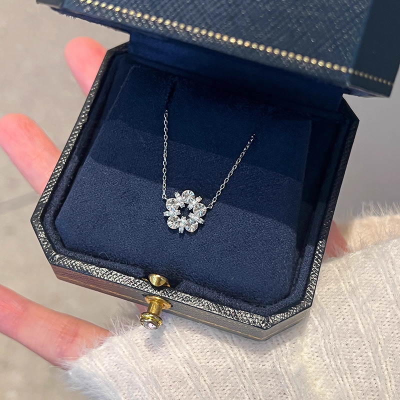 925 ayar gümüş zarif kristal ş - Crystal Choker Necklace incelemesi ve fiyatı