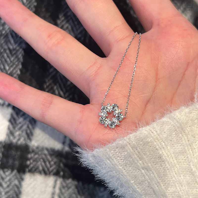 925 ayar gümüş zarif kristal ş - Crystal Choker Necklace incelemesi ve fiyatı