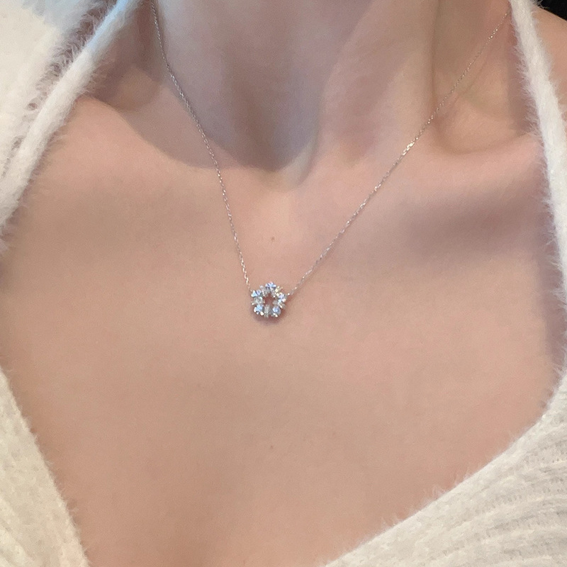 925 ayar gümüş zarif kristal ş - Crystal Choker Necklace incelemesi ve fiyatı