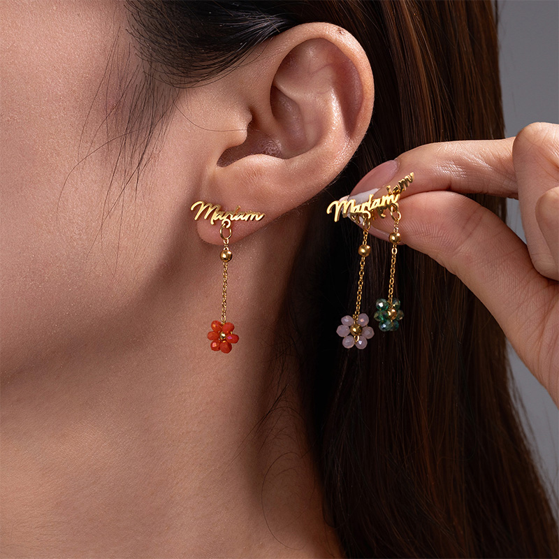 Auxauxme Özel Ad Küpe Paslanma - Pearl Stud Earrings incelemesi ve fiyatı