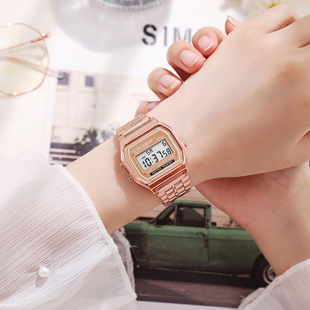 Zarif dijital saat kadınlar iç - Jewelry Watches Silver incelemesi ve fiyatı