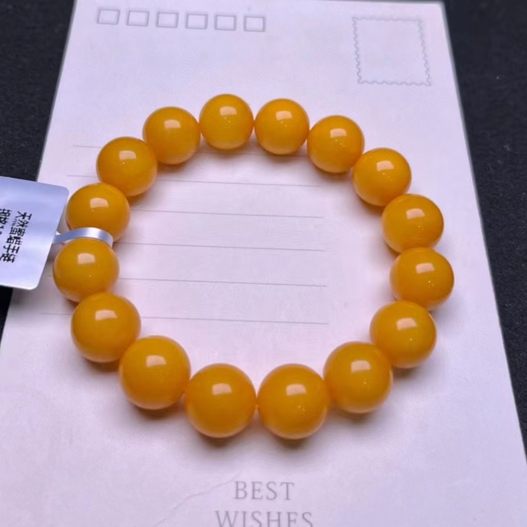 Doğal Sarı Amber Taş Yuvarlak  - Gemstone Bracelet Healing incelemesi ve fiyatı