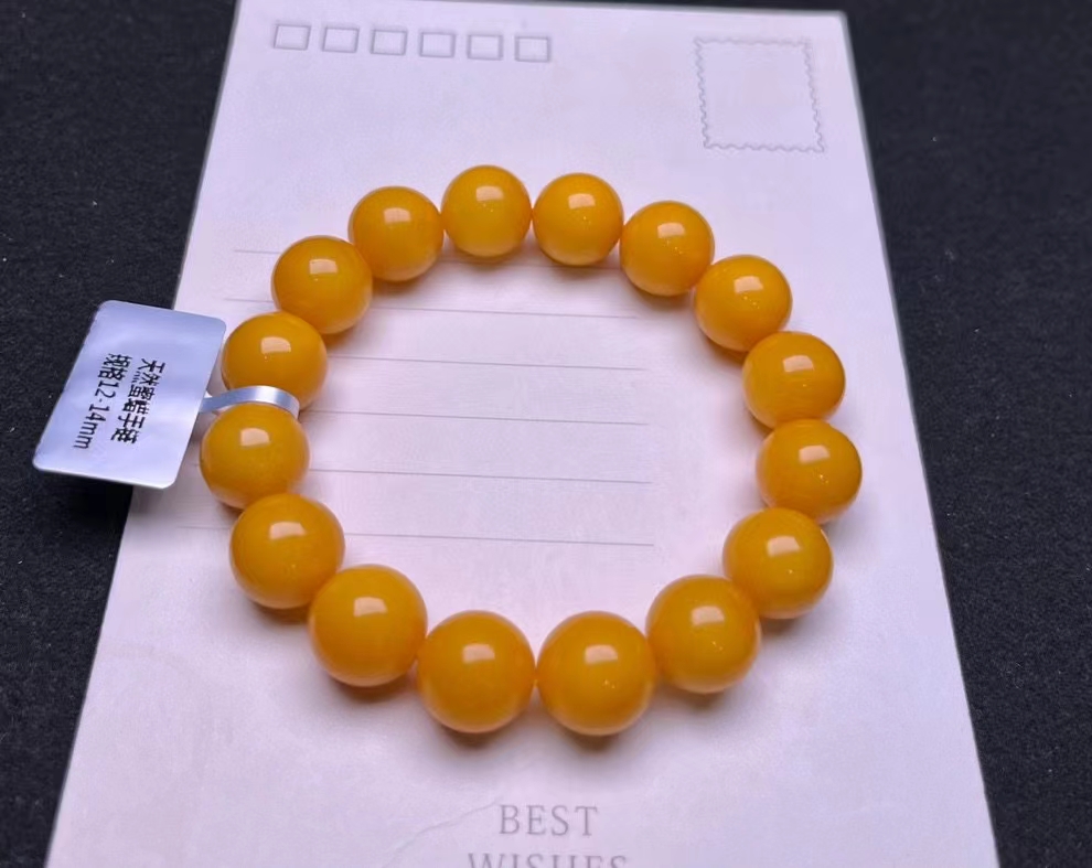 Doğal Sarı Amber Taş Yuvarlak  - Gemstone Bracelet Healing incelemesi ve fiyatı