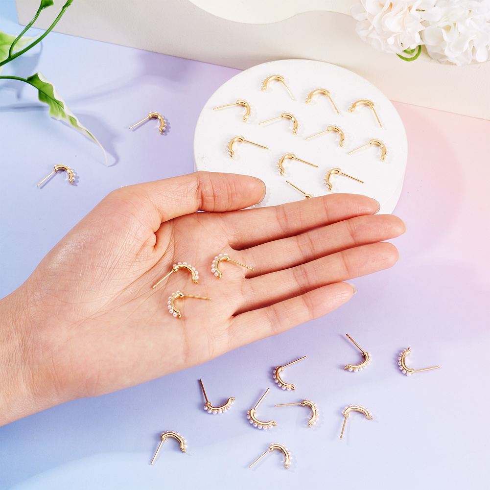 30 adet pirinç küpe aparatı, k - Pearl Stud Earrings incelemesi ve fiyatı
