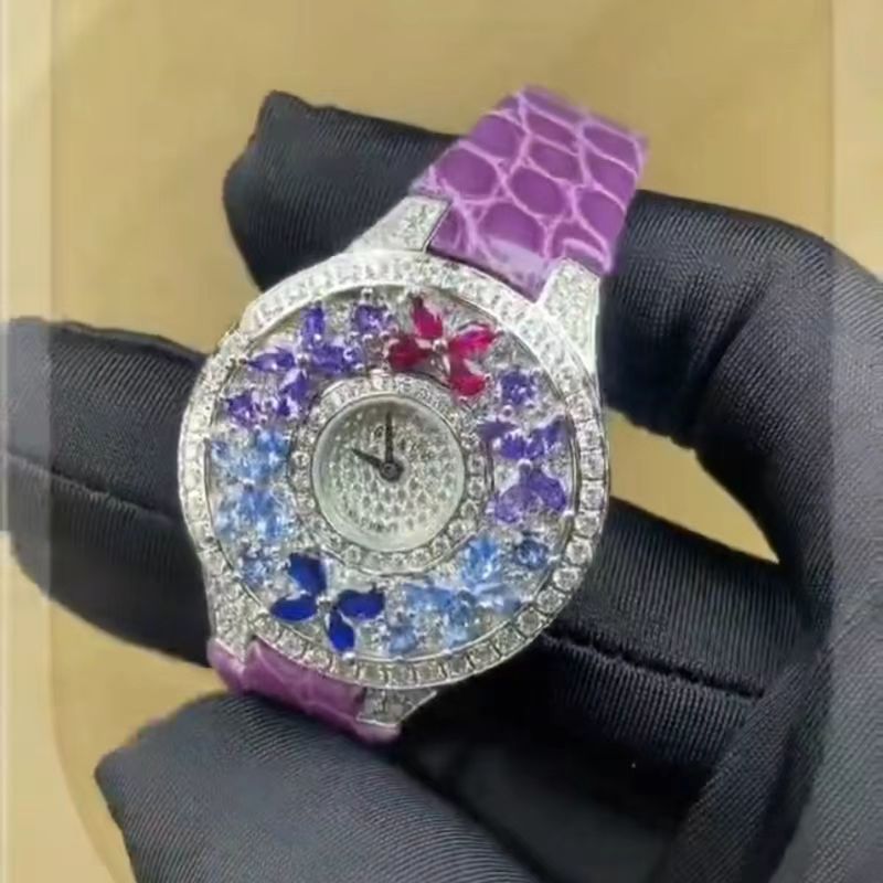 Lüks Renkli kadın saati Kalite - Jewels In Quartz Watches incelemesi ve fiyatı