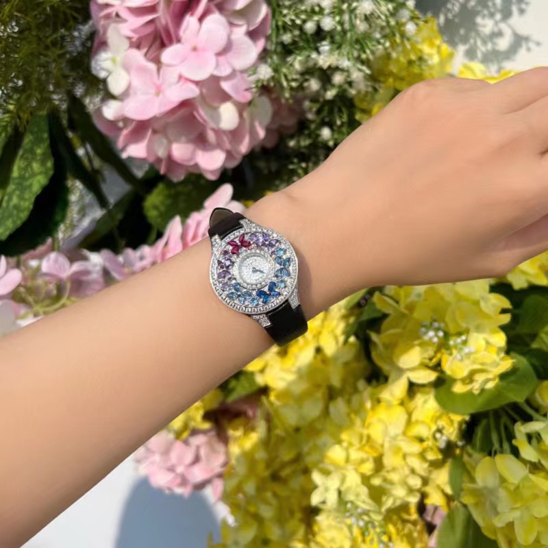 Lüks Renkli kadın saati Kalite - Jewels In Quartz Watches incelemesi ve fiyatı