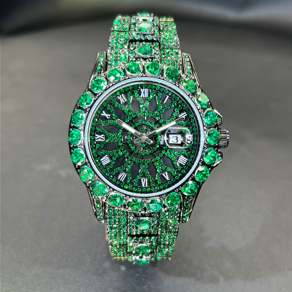Yeşil Elmas Erkek Saati MISSFO - Jewelry And Watches Luxury Brand incelemesi ve fiyatı